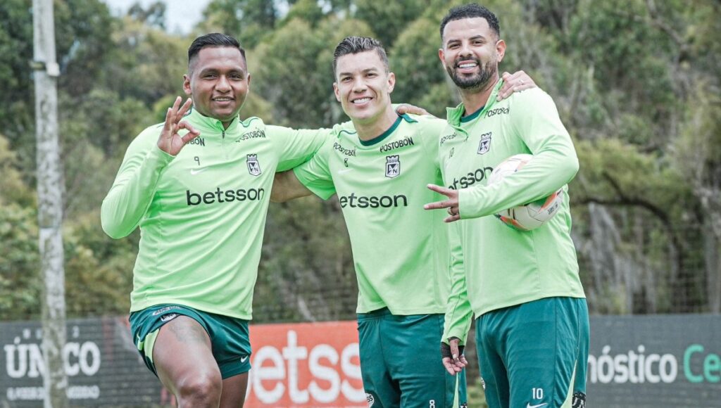 Alfredo Morelos, Matheus Uribe y Edwin Cardona / X @nacionaloficial