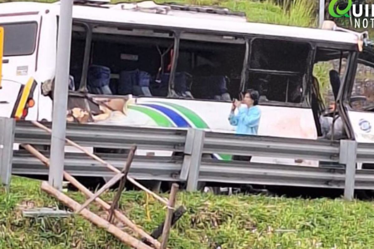 Bus accidentado en Quindío / Instagram: @quindionoticias