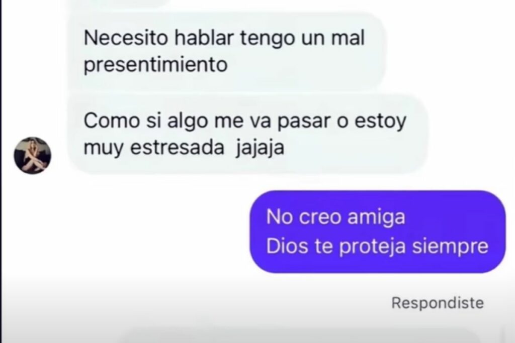 Captura del que sería el último chat de Valeria Márquez antes de su asesinato / Testigo Directo