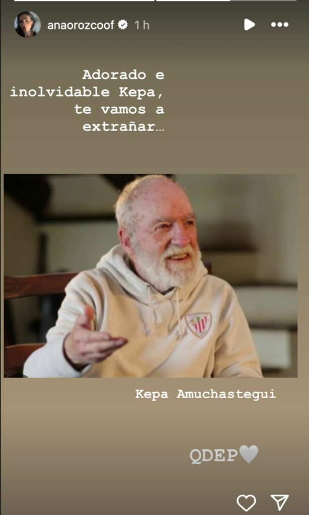 Mensaje de Ana María Orozco, por muerte de Kepa Amuchastegui