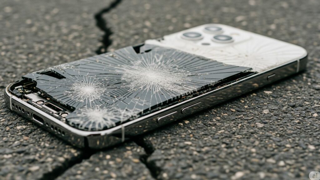 Celular iphone dañado.
