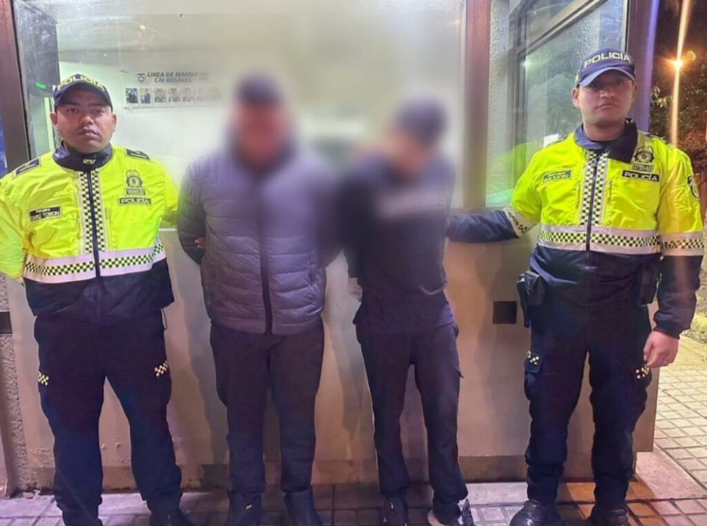 Sujetos capturados / Proporcionada por la Policía de Bogotá