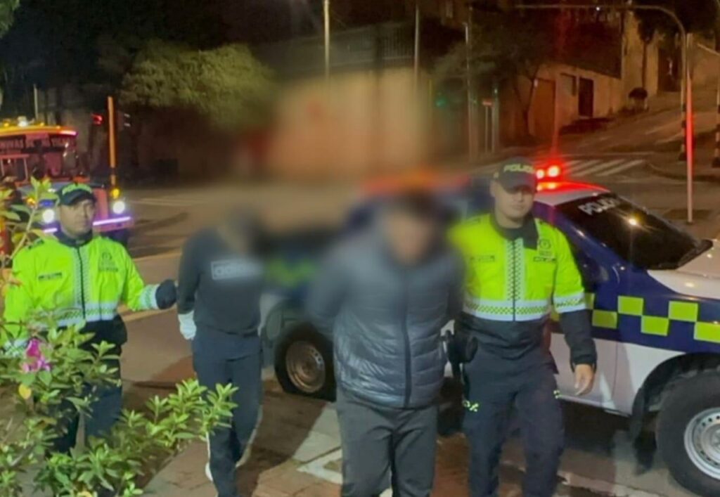Sujetos capturados / Proporcionada por la Policía de Bogotá