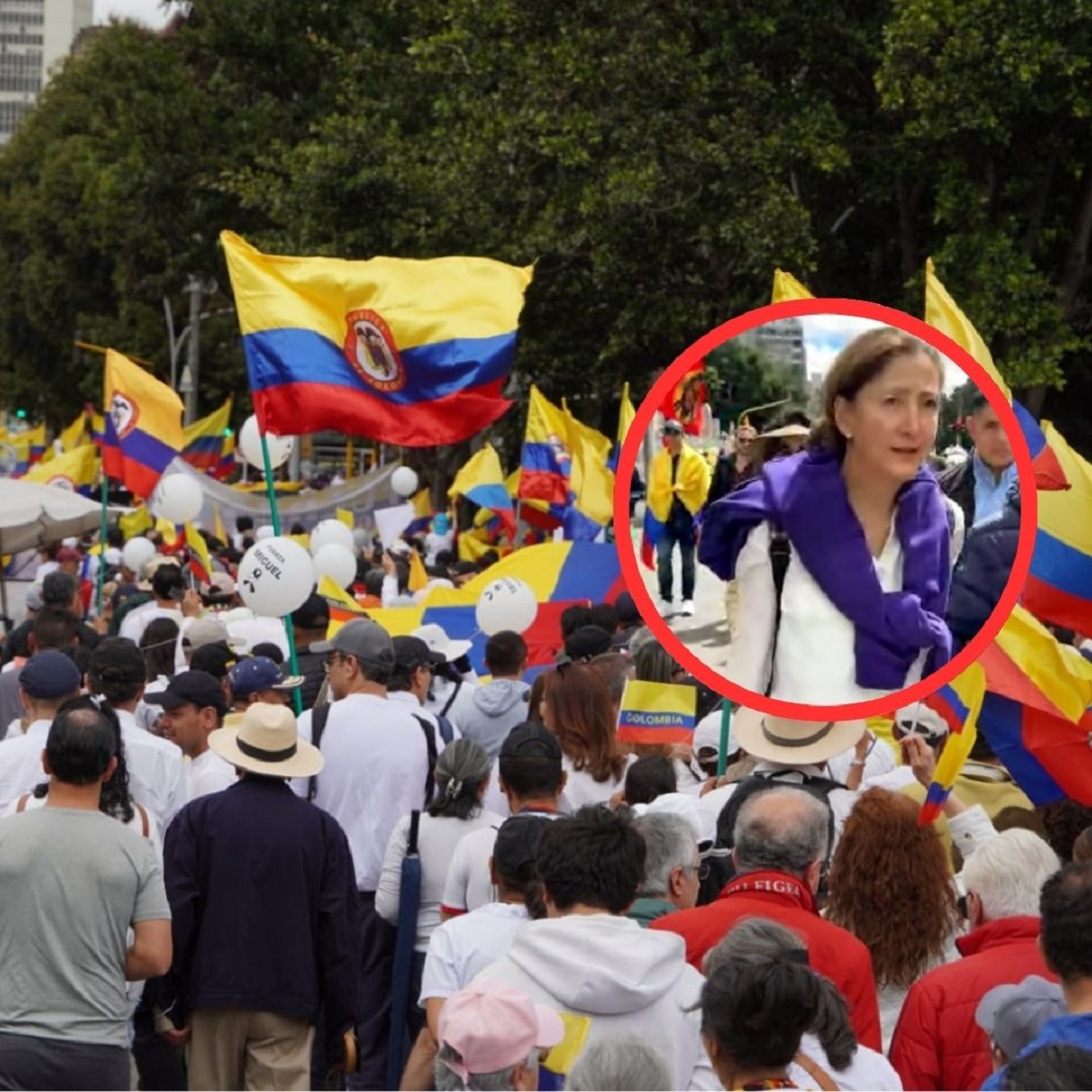 Marchas en Bogotá por salud de Miguel Uribe e Íngrid Betancourt