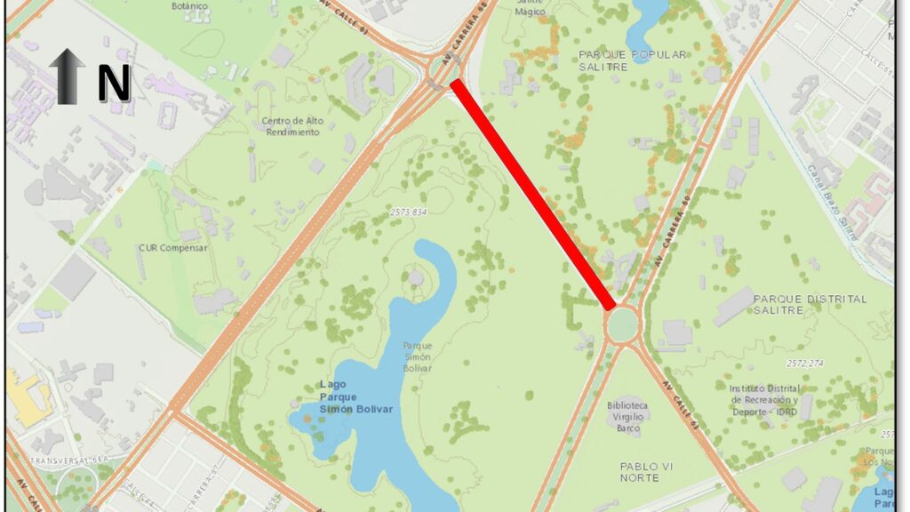 Mapa de afectaciones por Festival Rock al Parque 2025 / Página Secretaría de Movilidad de Bogotá 