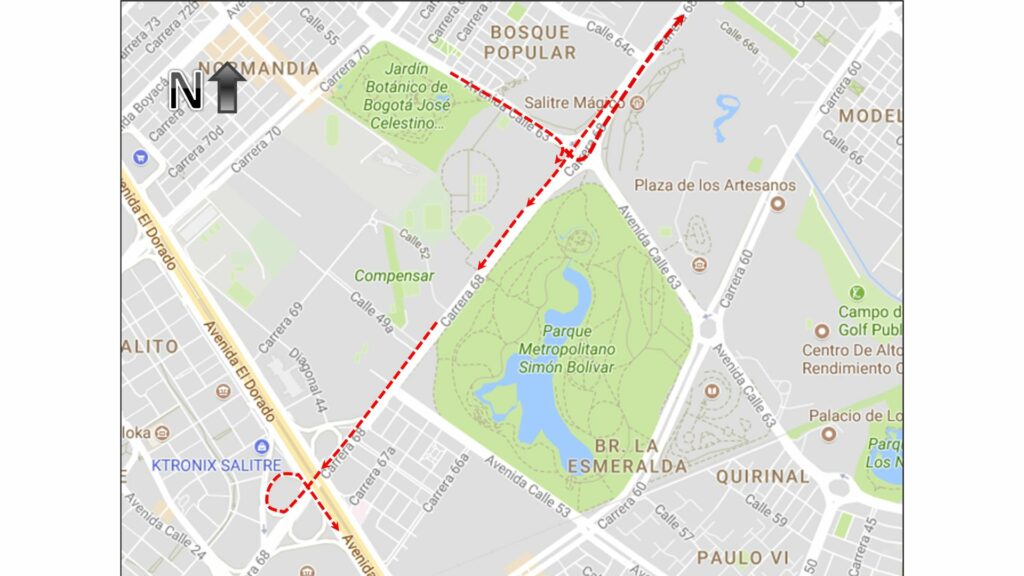 Mapa 3 desvío occidente - oriente / Página Secretaría de Movilidad de Bogotá 