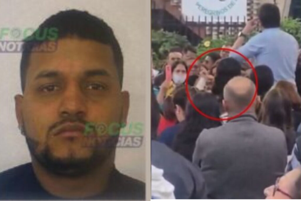 Así estaba alias Bayron el día del ataque a Miguel Uribe. Foto: Focus Noticias.