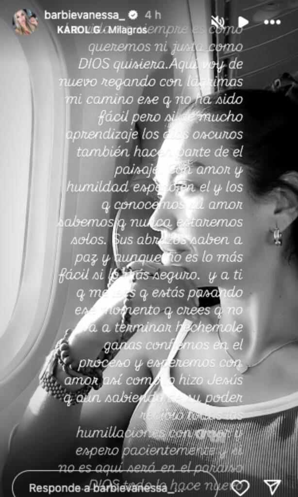 Historia de Instagram de 'Barbie Vanessa'