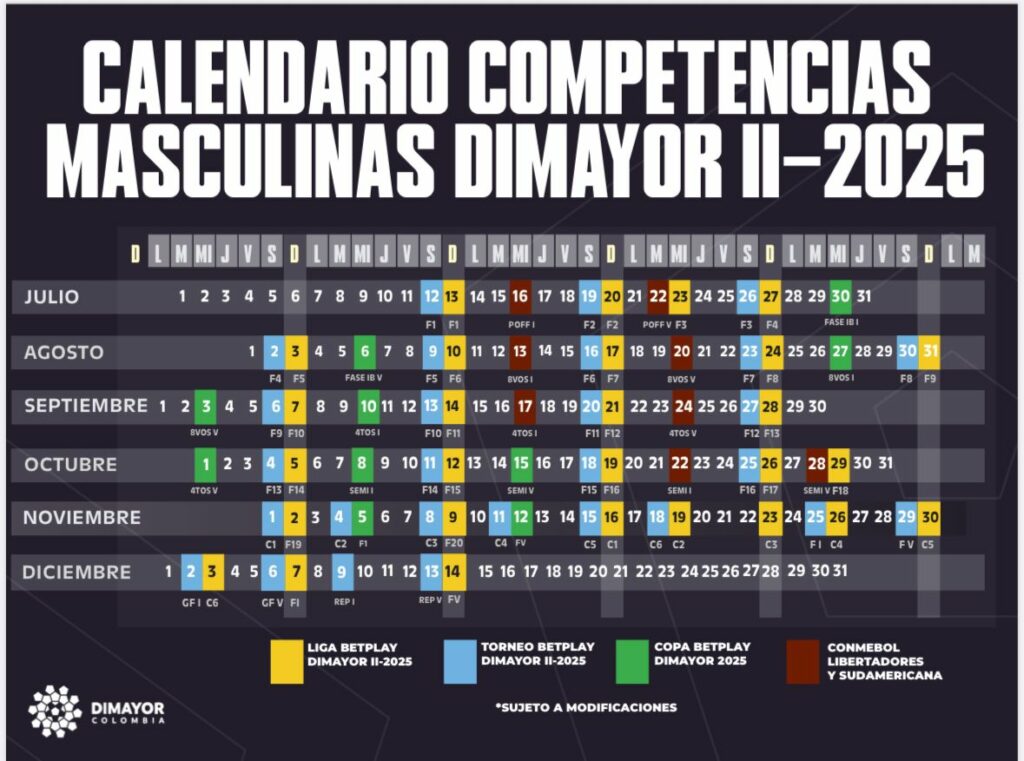 Calendario Dimayor