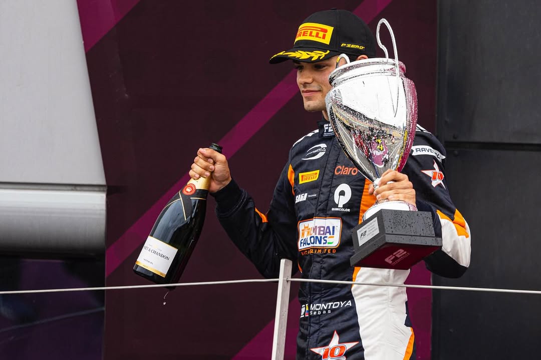 Silverstone: Sebastián Montoya llegó segundo en sprint de Fórmula 2