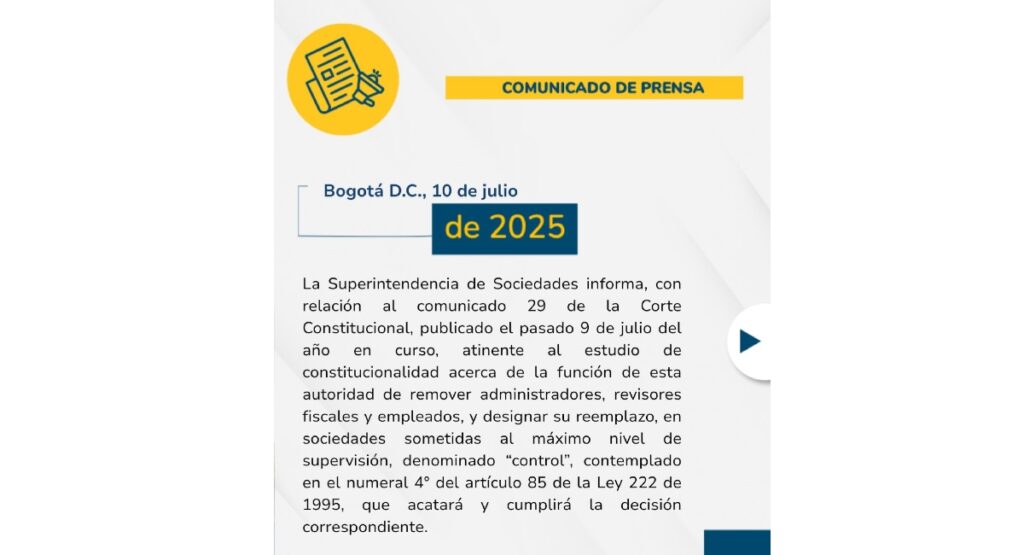 Respuesta de la Supersociedades a fallo de Corte Constitucional