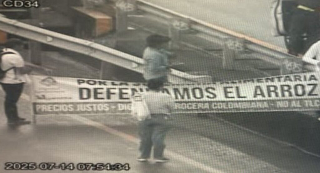 Protesta de productores de arroz / X: @CoviandinaSAS