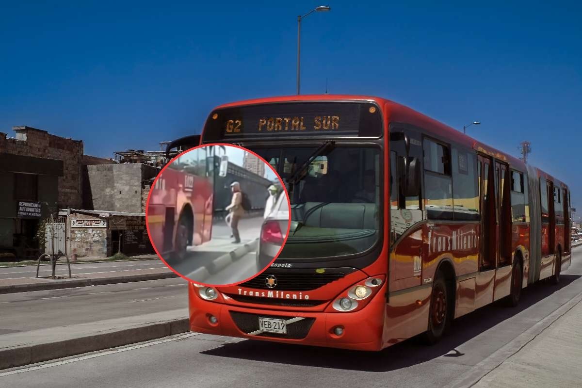 Pasajero de Transmilenio se iba a subir por donde no era y lo atropelló un bus