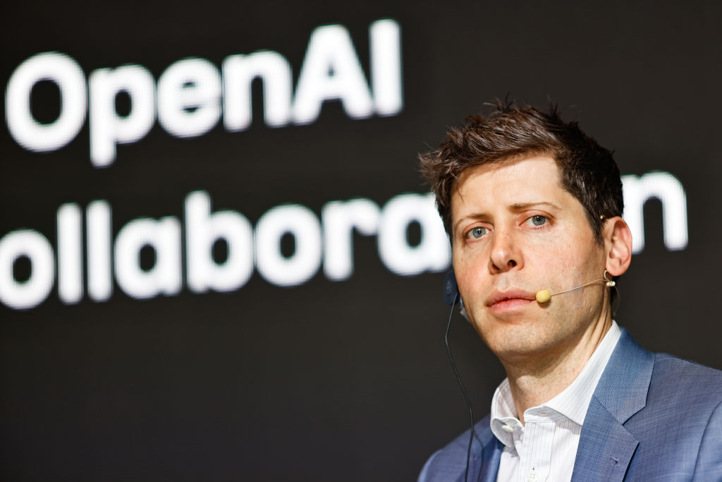 Sam Altman, CEO of OpenAI, the company behind ChatGPT, speaks at a joint press conference announcing a strategic partnership with Kakao at the Plaza Hotel in Seoul, South Korea, on February 4, 2025. Kakao states that it is the first South Korean company to form such a partnership with OpenAI and plans to pursue technology collaboration and joint product development. (Photo by Chris Jung/NurPhoto via Getty Images)