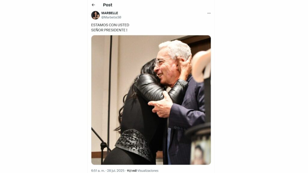 Marbelle y Álvaro Uribe Vélez.