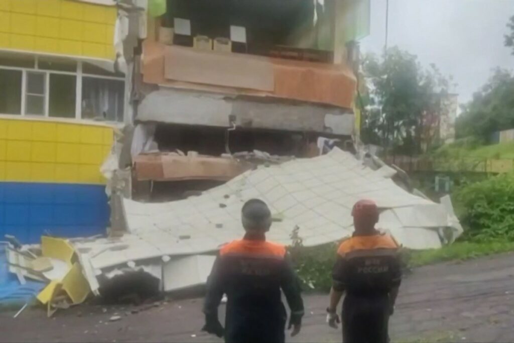 Jardín de infancia dañado en la región rusa de Kamchatka