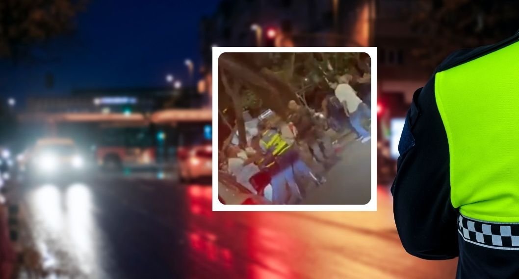 Fotos calle y pelea en Sexta Avenida, Pelea por operativo en Sexta Avenida de Cali quedó en video, con duras imágenes