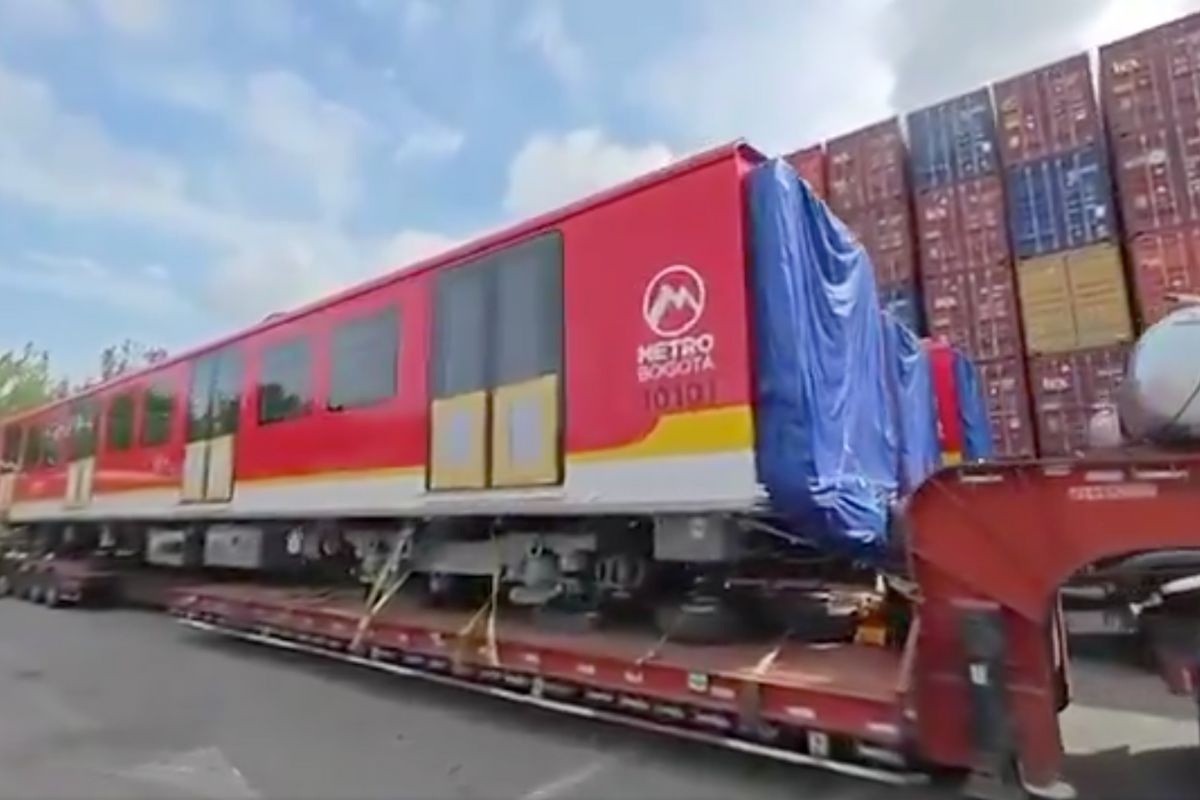 Primer tren de Metro de Bogotá fue enviado desde China: así luce y cuándo llega