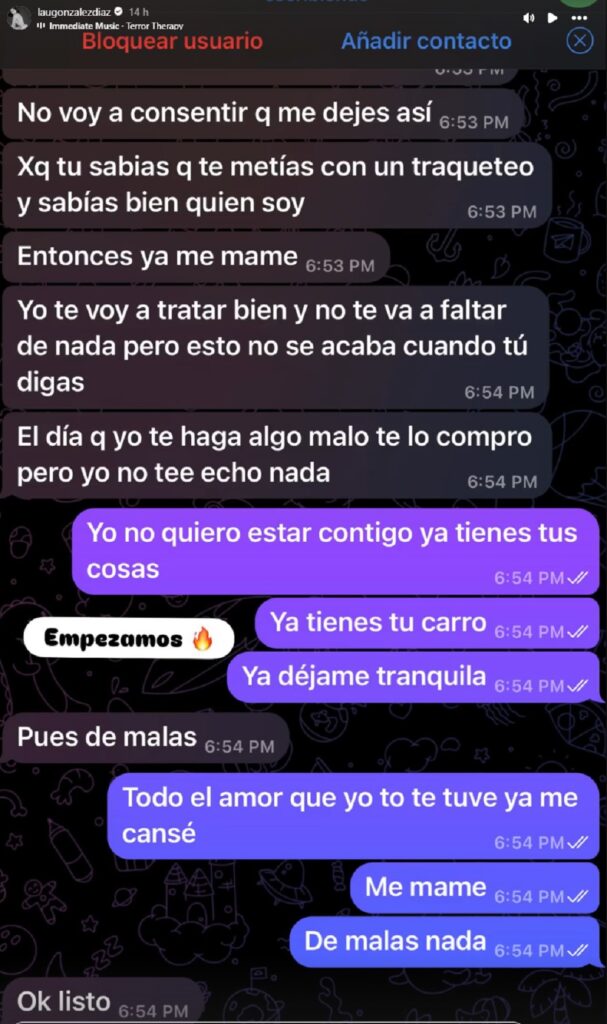 Captura de pantalla de Instagram: (laugonzalezdiaz)