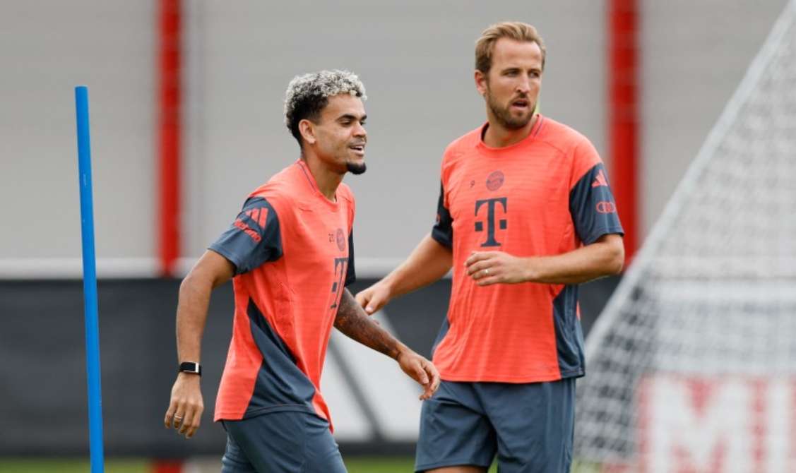 Foto de Luis Díaz y Harry Kane, en nota de Luis Díaz prende hinchas de Bayern Múnich en sintonía con Harry Kane y sus goles