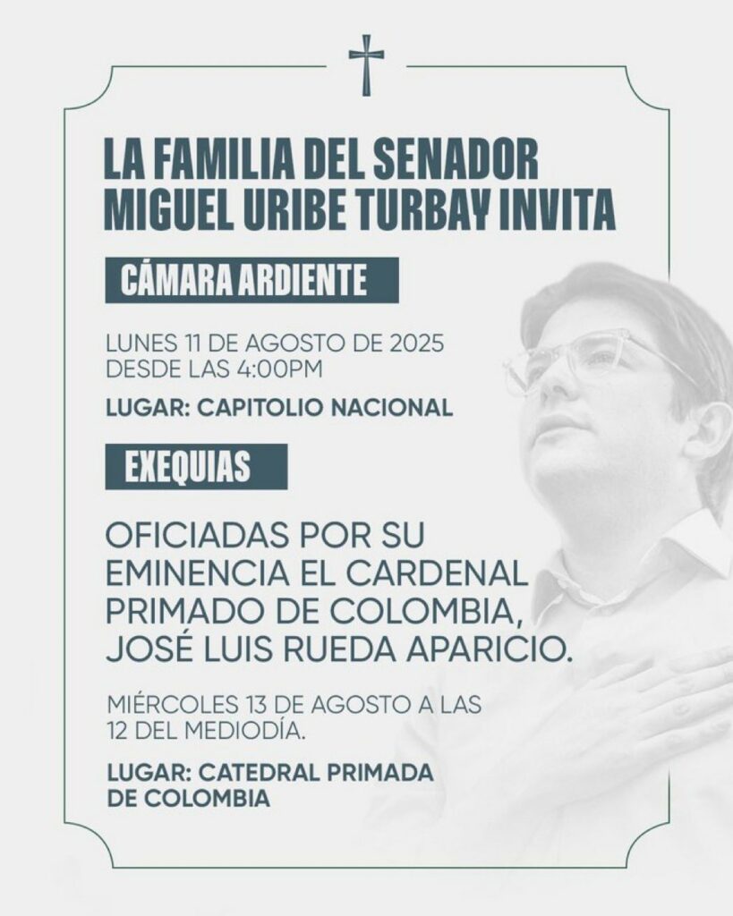 Así será el homenaje a Miguel Uribe. 