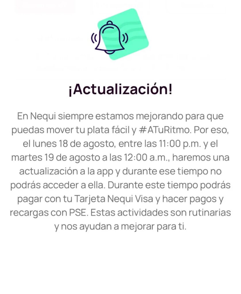 Mensaje Nequi