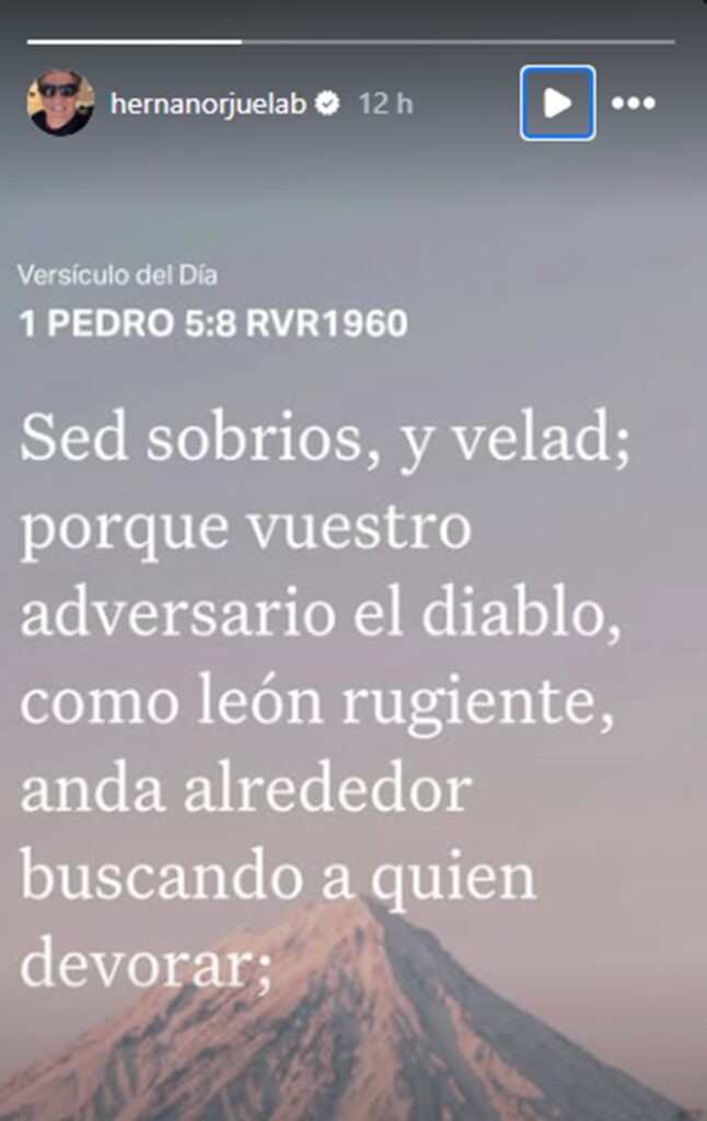 Mensaje de Hernán Orjuela 