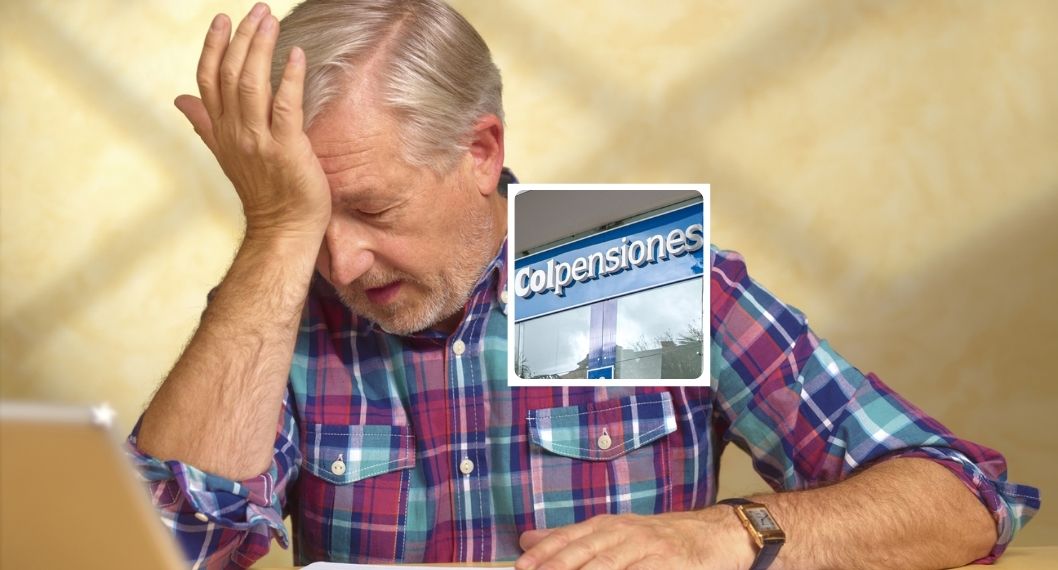 Foto de hombre mayor y de Colpensiones, en nota de que Colpensiones dio aviso de certificado de pensión y por qué es clave en jubilados