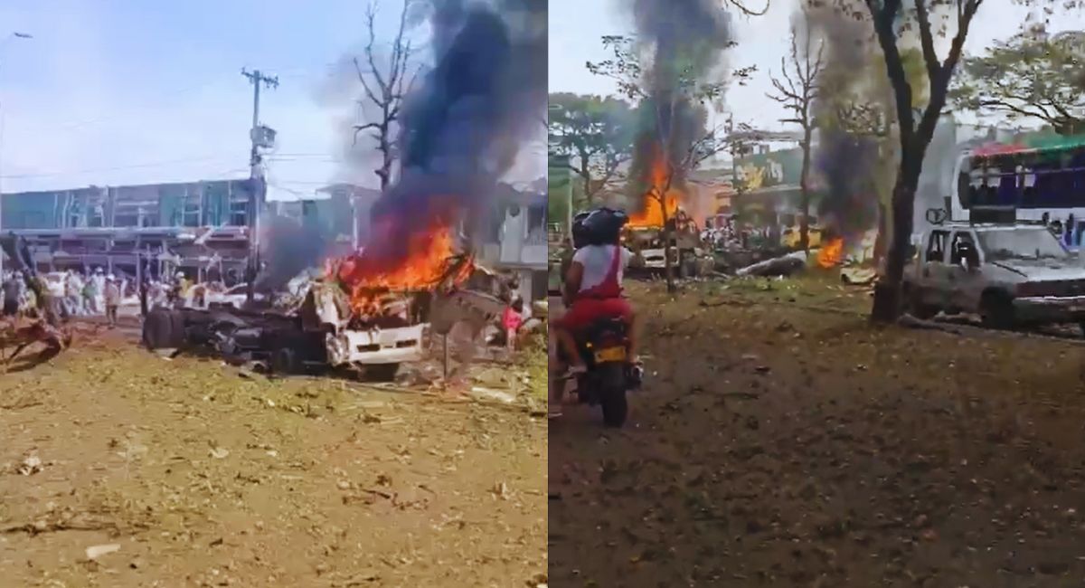 Explosión en base aérea de Cali este jueves 21 de agosto de 2025: reportan varios heridos y hay videos del posible atentado con carro bomba. 