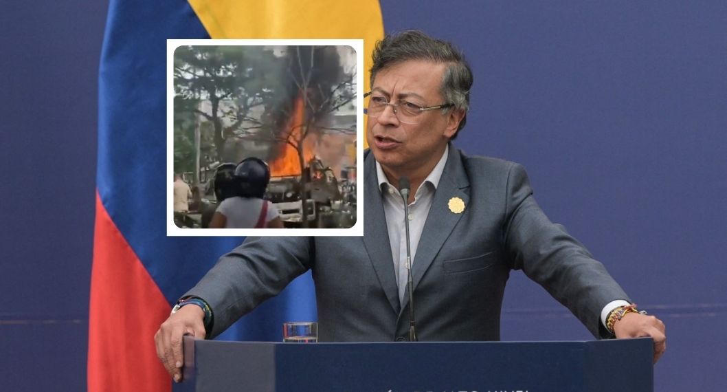 Foto de Gustavo Petro y terrorismo en Cali, en nota de Gustavo Petro planteó hipótesis de terrorismo en Cali y responsables por muertos