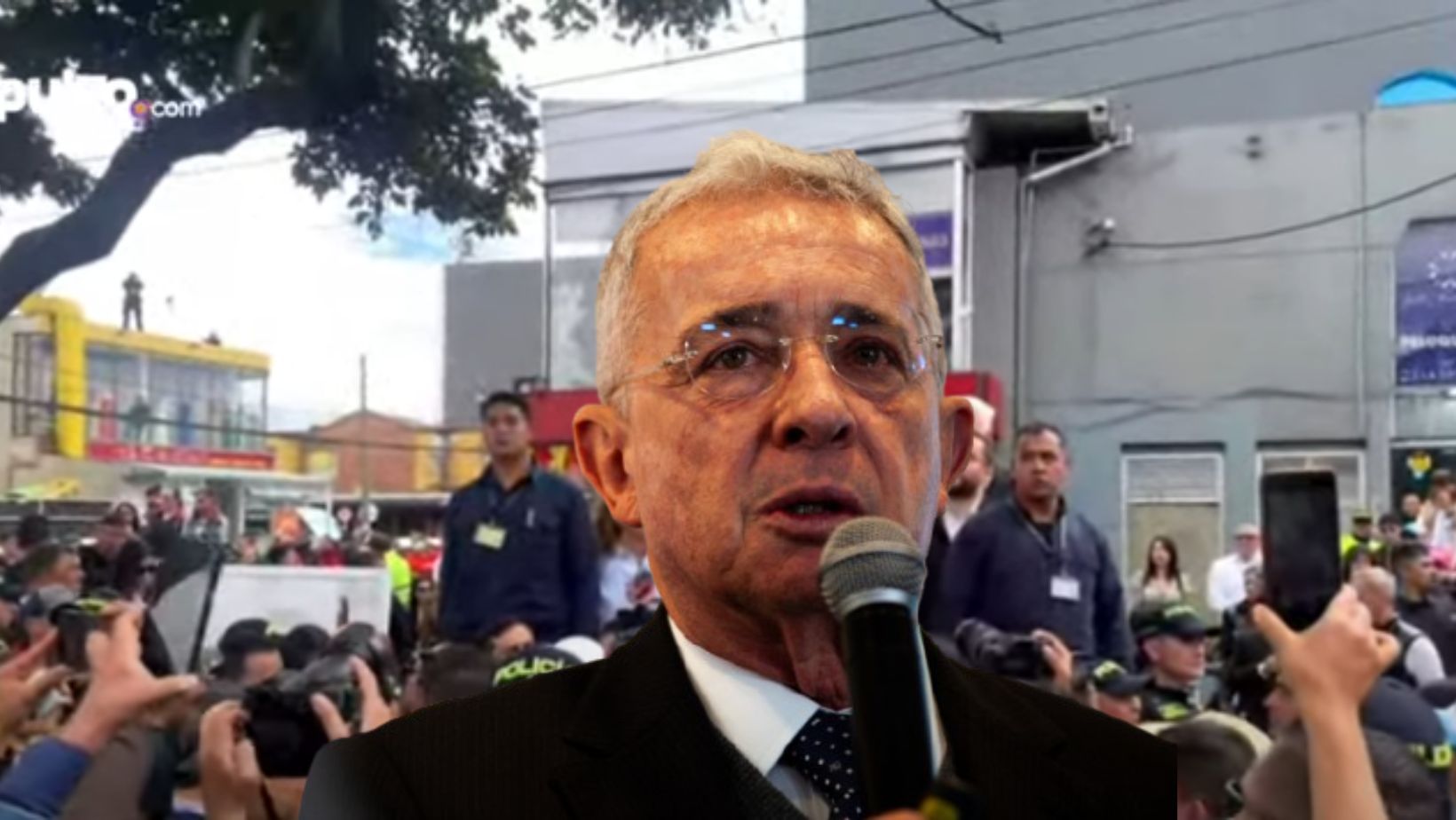 Discurso de Álvaro Uribe en el parque en el que le dispararon a Miguel Uribe