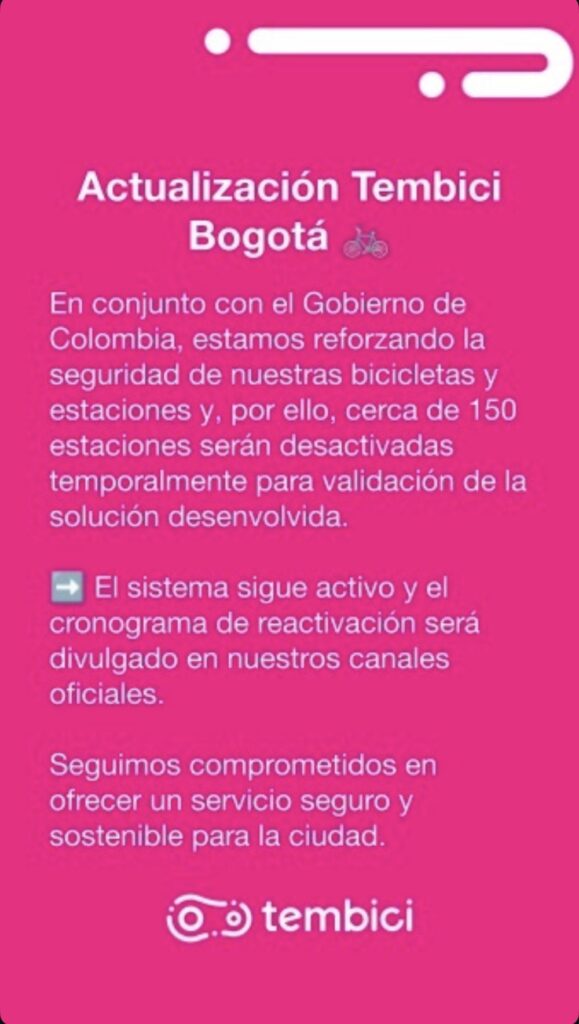 Comunicado Tembici