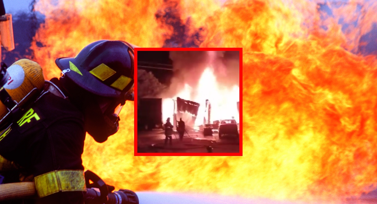 Alerta por grave incendio en La Virginia (Risaralda) dentro de un parqueadero 