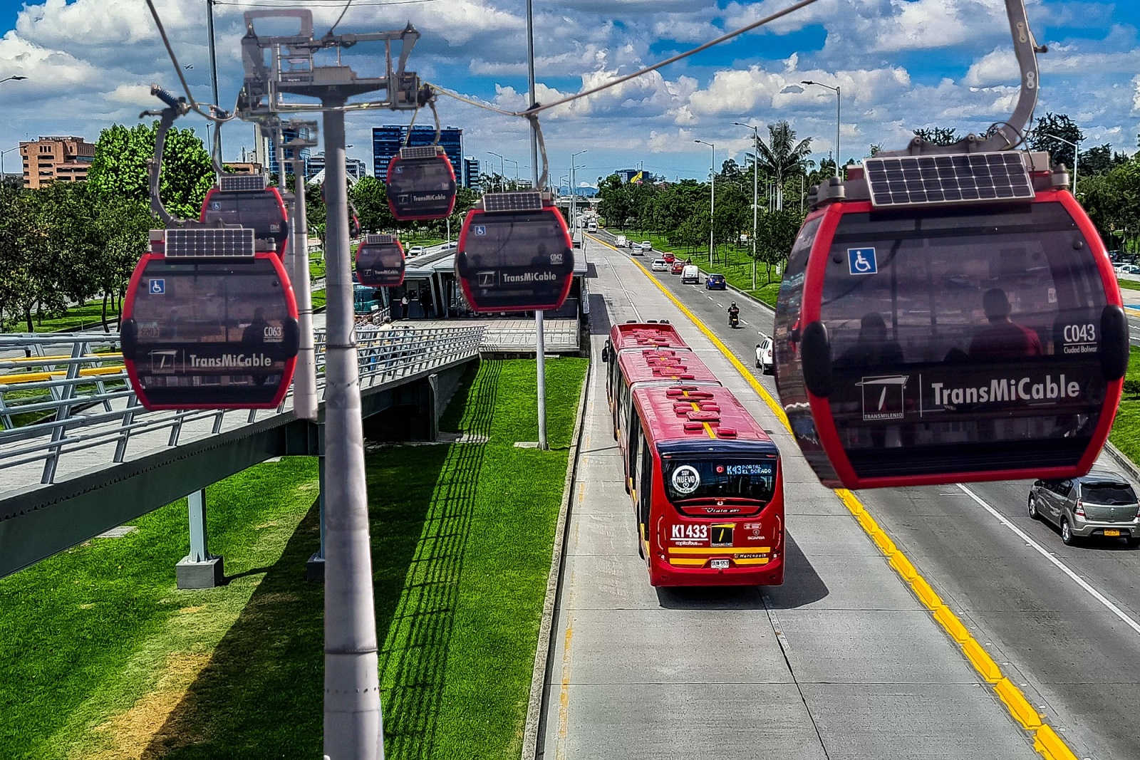 Transmilenio y Transmicable, en nota sobre cuándo funcionará nuevo transporte aéreo en Bogotá
