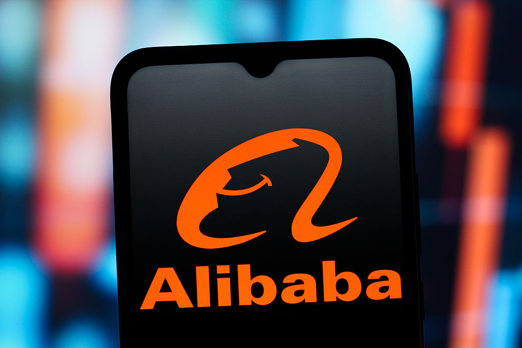 CANADA - 2025/08/29: In this photo illustration, the Alibaba Group logo is seen displayed on a smartphone screen. (Photo Illustration by Thomas Fuller/SOPA Images/LightRocket via Getty Images)