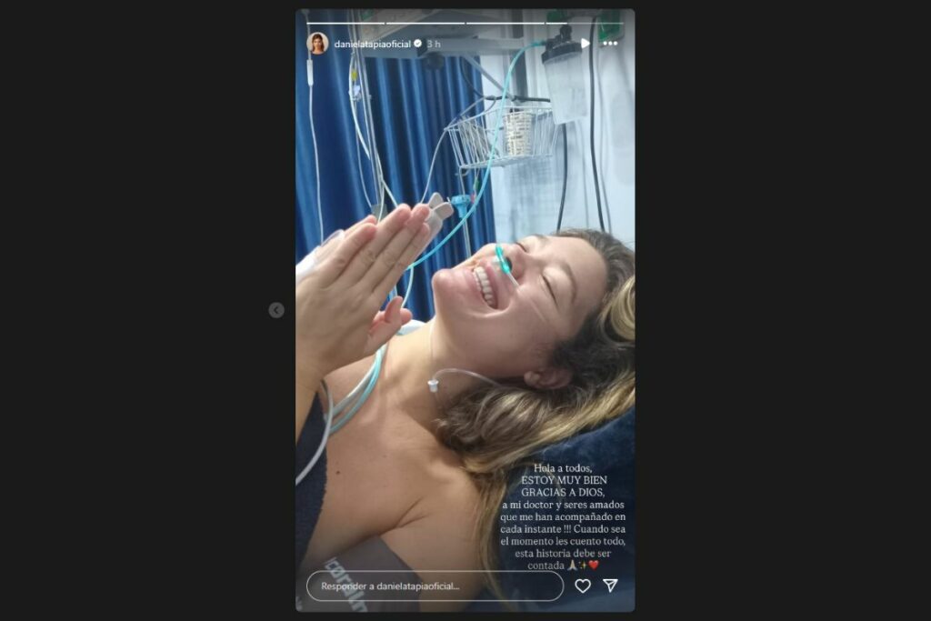 Daniela Tapia hospitalizada / Captura de pantalla de su Instagram