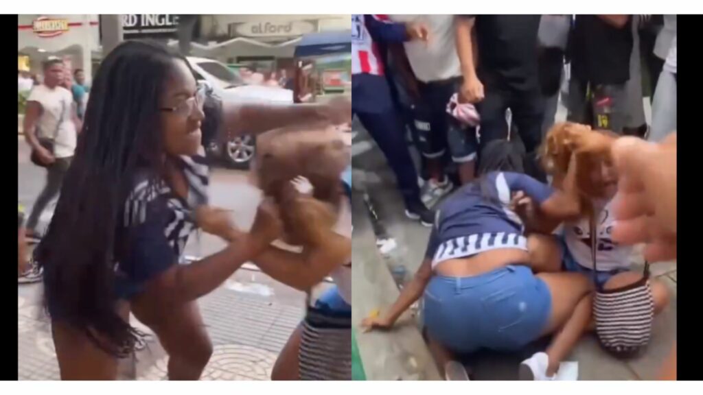 Mujeres peleando en Barranquilla / Captura de pantalla X: @ColombiaOscura_