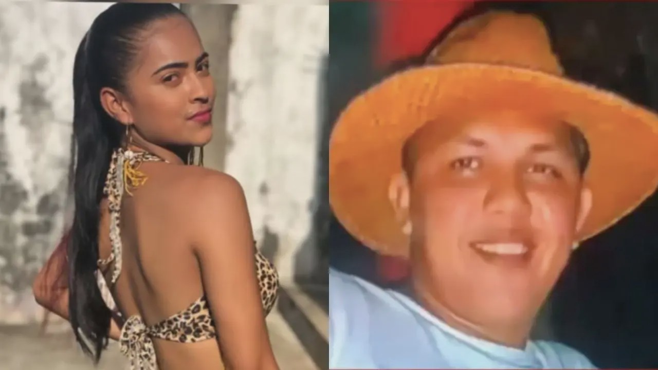 Jaskary Páez (izq.), exreina de belleza dada de baja en un operativo contra su pareja, alias 'Frank' (der.), cabecilla del 'Clan del Golfo'