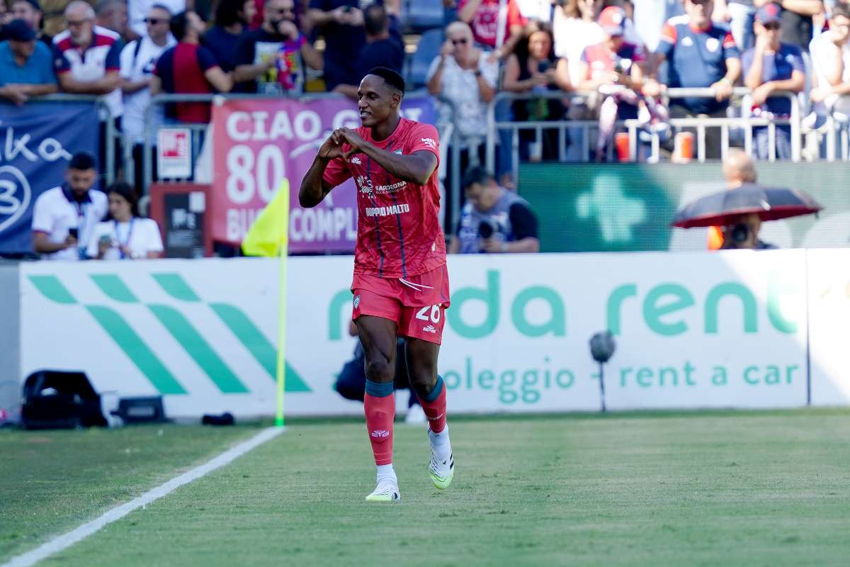Video de gol de Yerry Mina con Cagliari ante Parma en Italia y festejo de baile