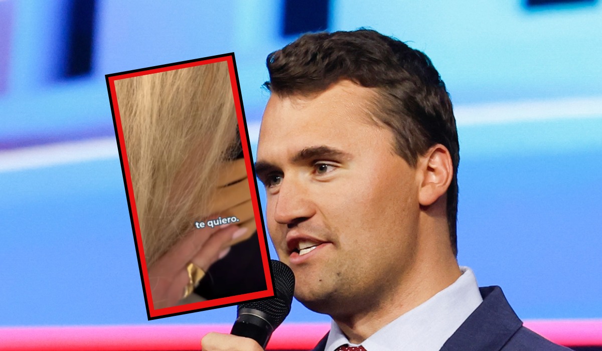 Charlie Kirk y su viuda 