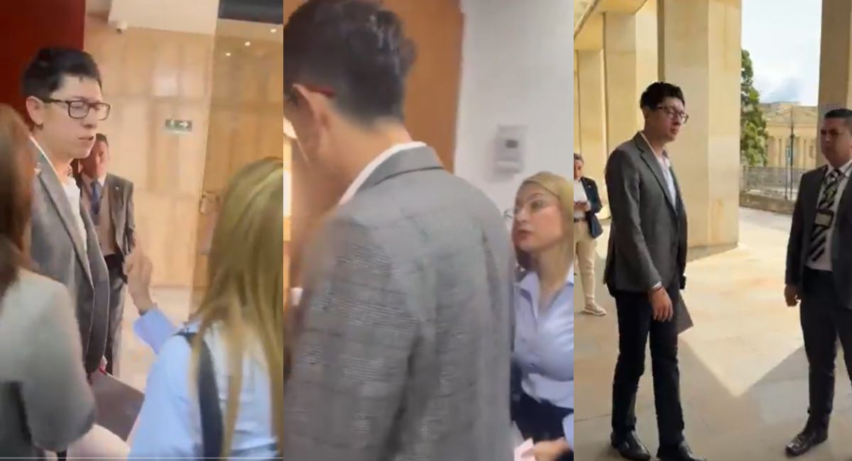 La representante Catherine Juvinao y el ministro de Educación, Daniel Rojas, discutieron en los pasillos del Congreso por una respuesta.