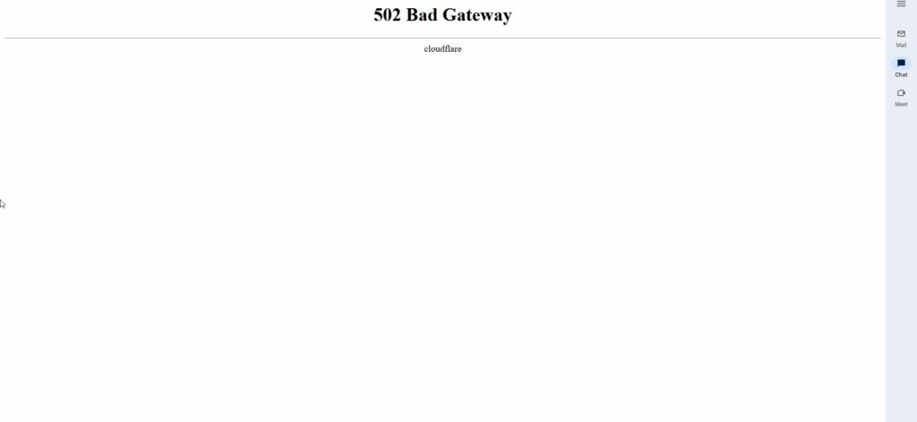 Mensaje de error en página de ChatGPT