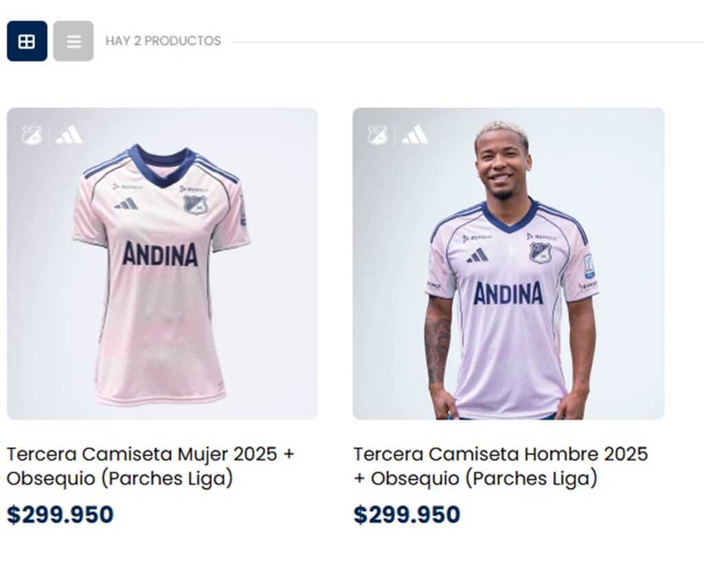 Camiseta Millonarios