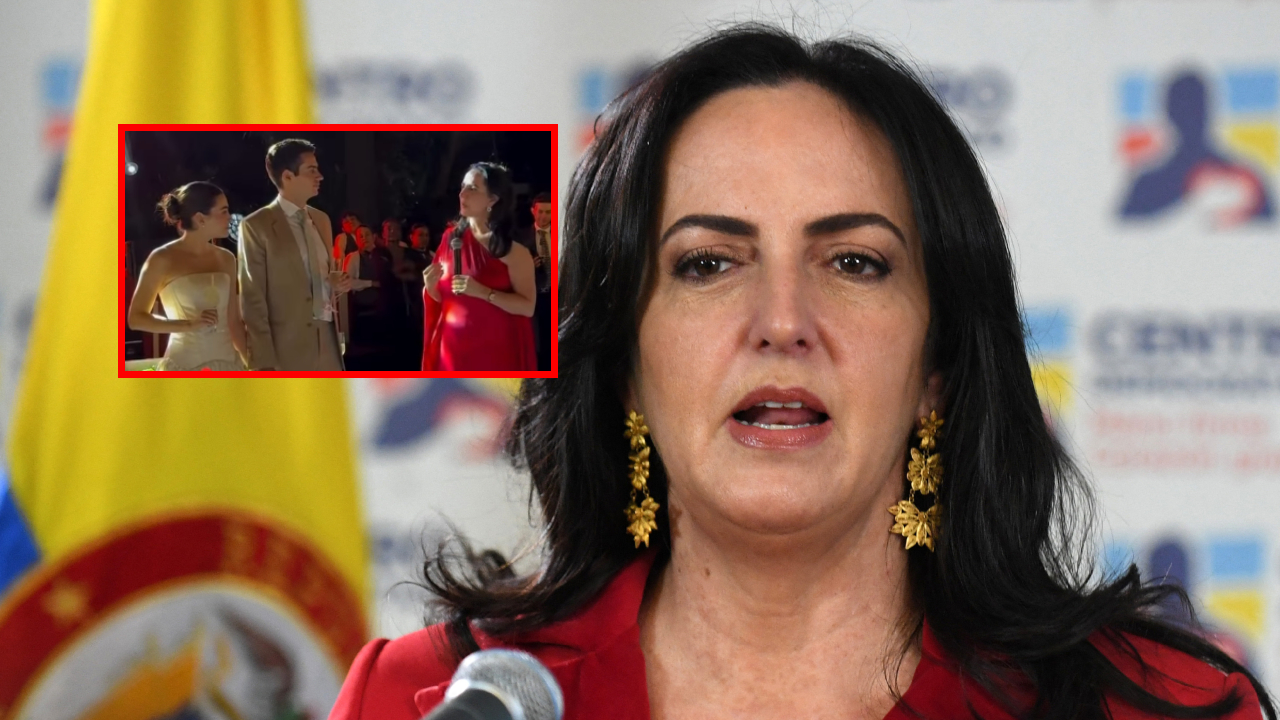 María Fernanda Cabal recordó a Gustavo Petro en boda de su hijo Santiago: video