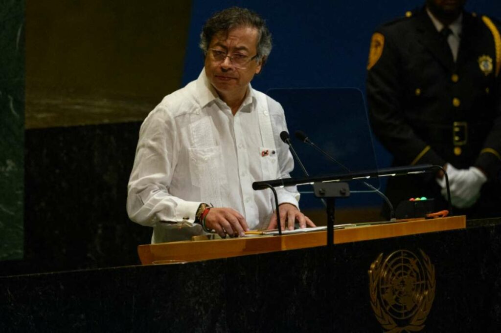 Gustavo Petro sin anillo, 22 de septiembre de 2025 / AFP