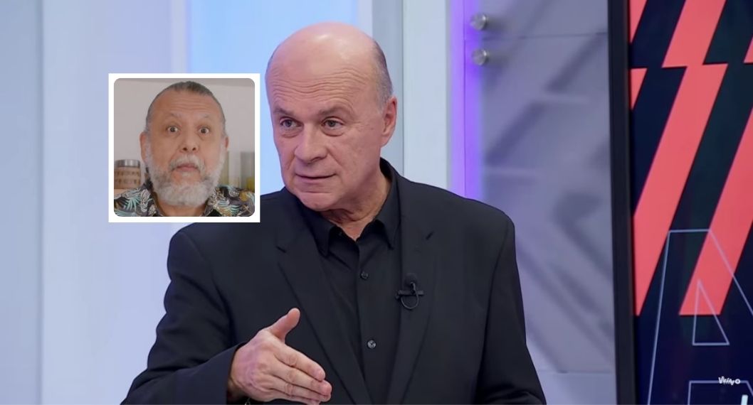 Fotos de Carlos Antonio Vélez y de Alberto Linero, en nota de que Carlos Antonio Vélez le tiró a Alberto Linero con pulla de vieja burla de fútbol