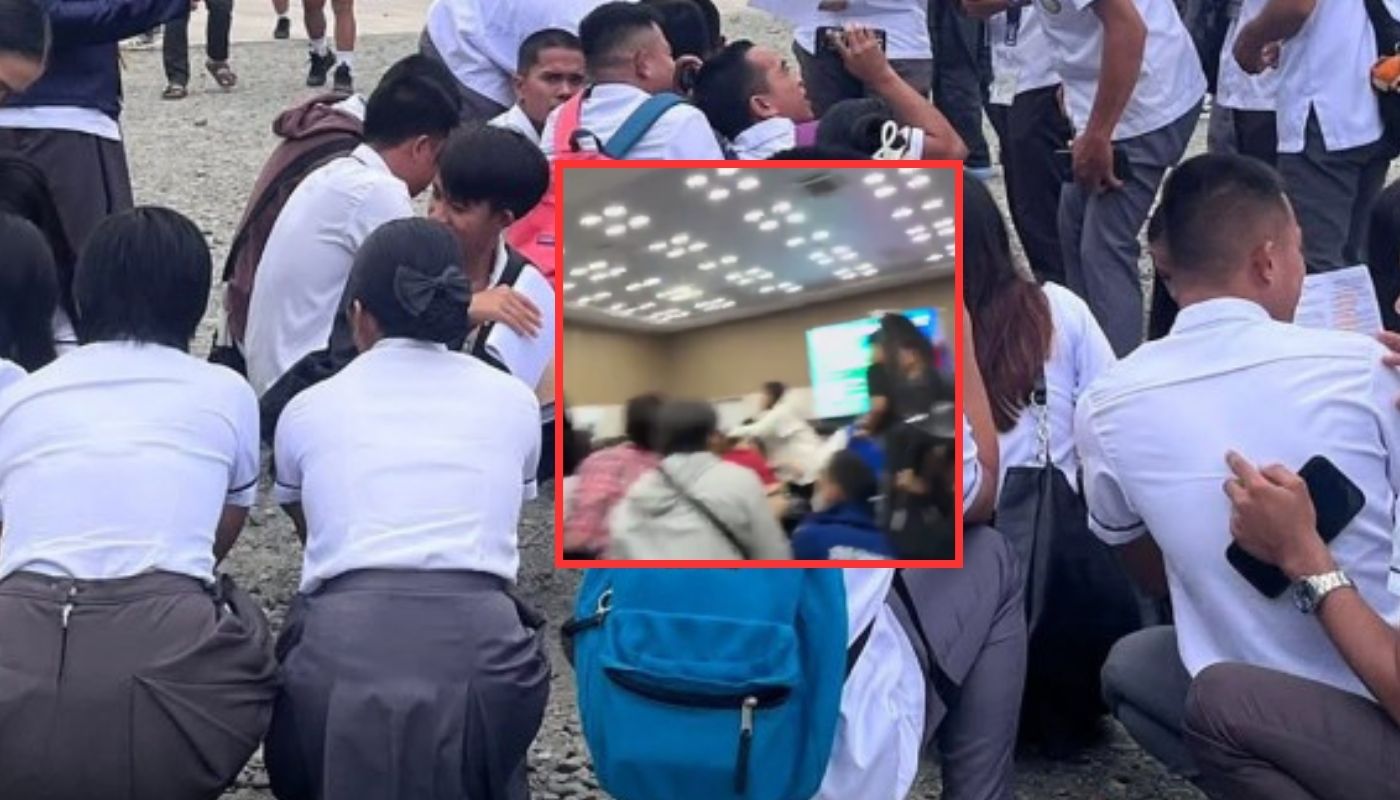 Terremoto en filipina provocó pánico en estudiantes que se encontraban en salón