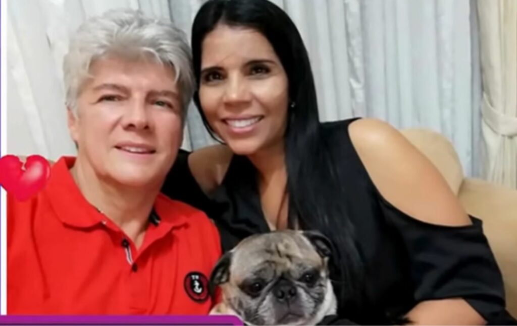 Víctor Hugo Ruiz y su expareja Manuela.