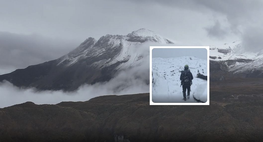 Fotos de caída de nieve en Colombia, en nota de cómo cayó nieve en Colombia en una de las más grandes nevadas en 2025, en video