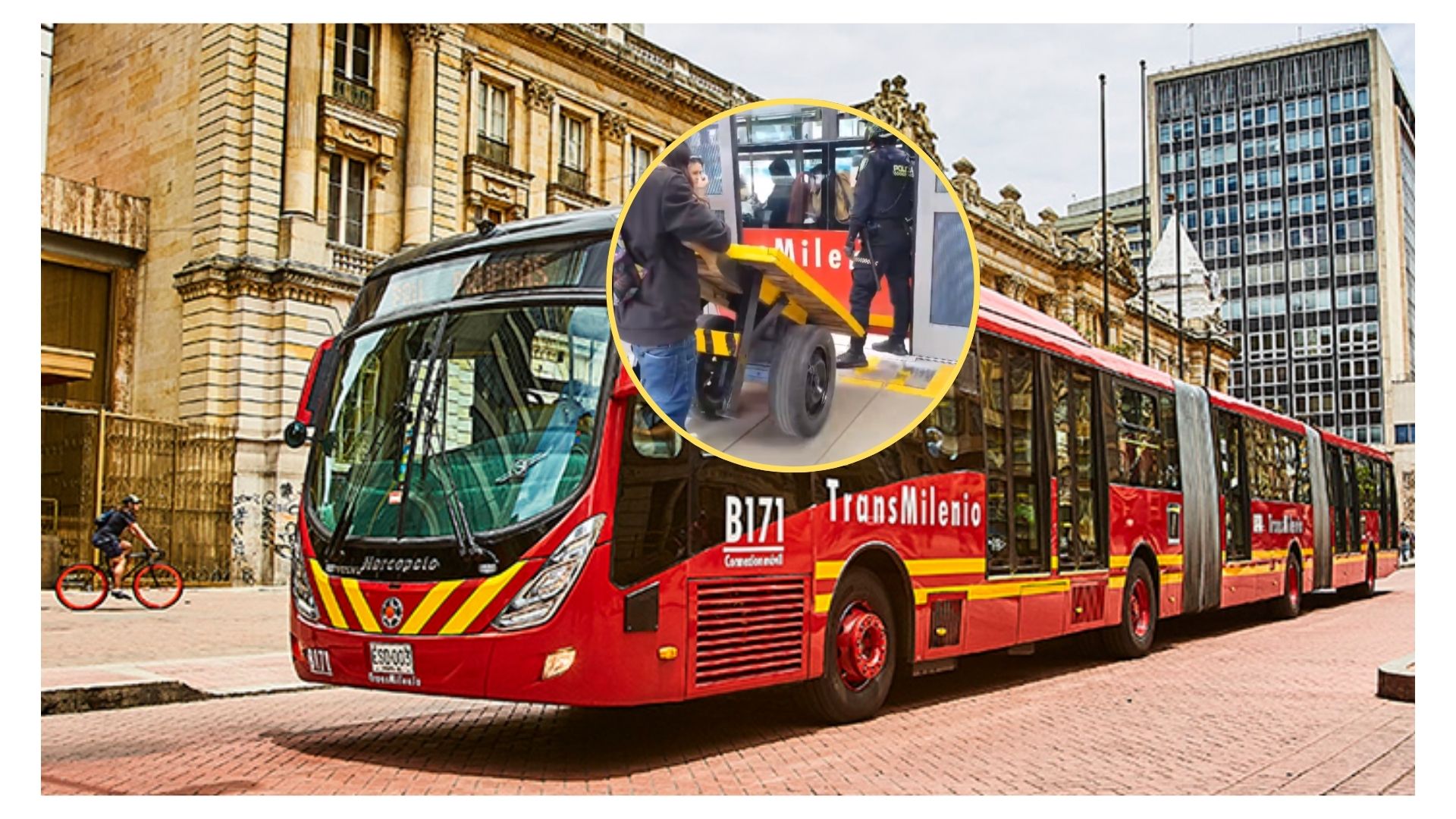 Transmilenio hoy: hombre metió carreta a estación y no lo dejaron subirla a bus